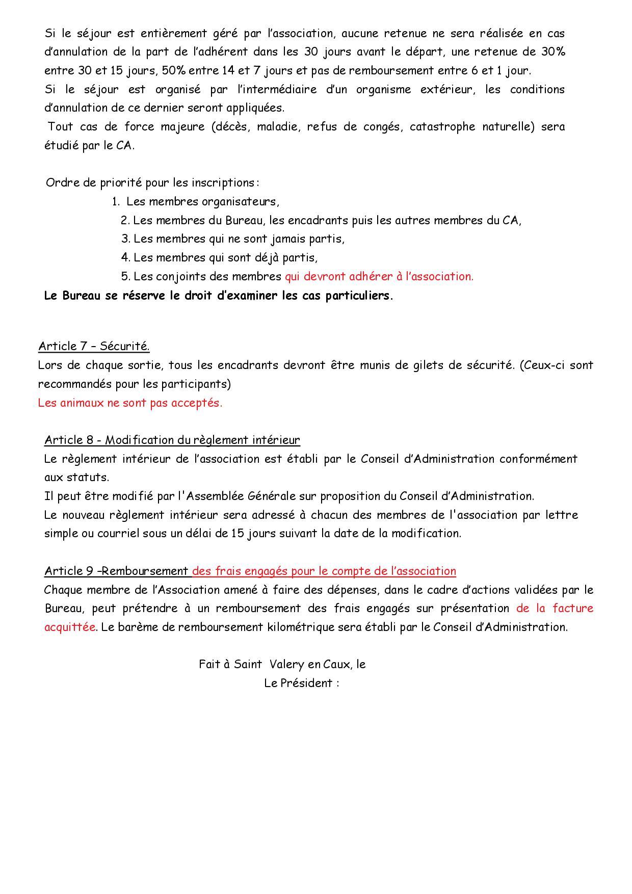Reglement interieur 20255